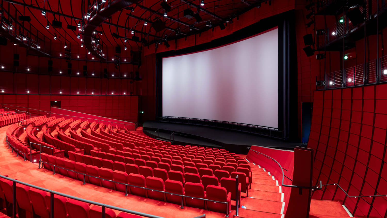 Interiors of the Academy Museum of Motion Pictures, with Poltrona Frau seating, exclusive Italian design for cultural spaces