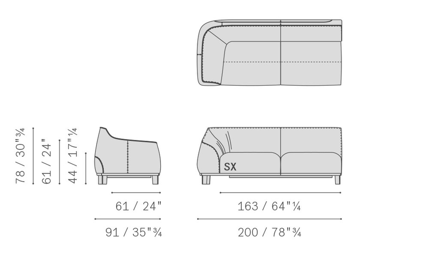 06 archibald sofa system 5PF0073700002 sectional 2 seater sofa