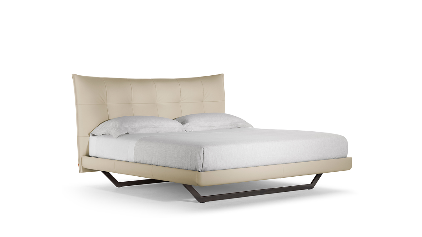 Aurora Tre Bed Leather, Fabric Luxury Italian Tito Agnoli