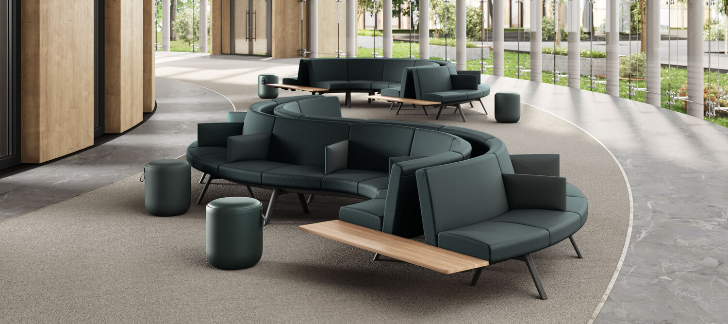 Bay Lounge | Seating system Bay Lounge seating system by Poltrona Frau, with steel frame, Pelle Frau® upholstery and Italian modular design.