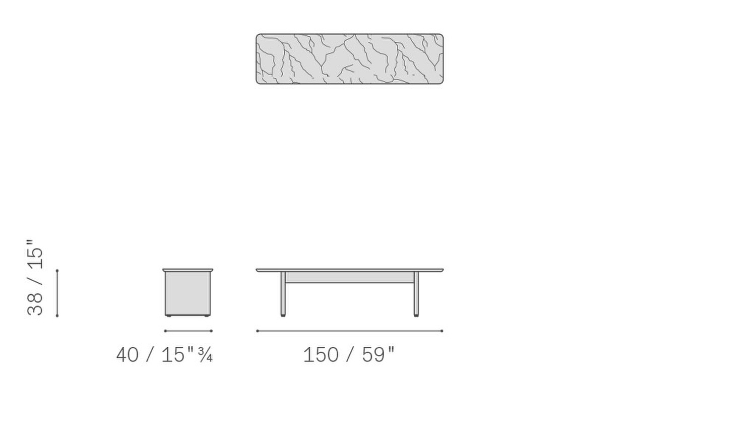 05 blisscape small table 5PF0072900034 low table 150x40 h38 top marble