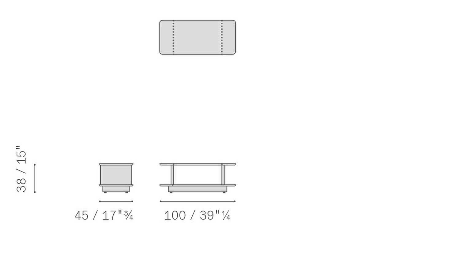 07 blisscape small table 5PF0072900036 5PF0072900041 low table 100x45 h38 top leather