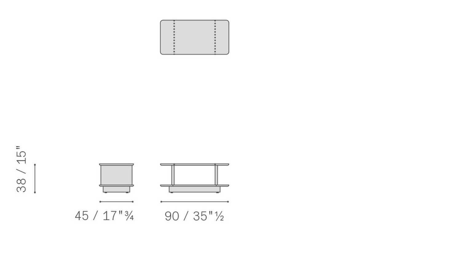 08 blisscape small table 5PF0072900037 5PF0072900043 low table 90x45 h38 top leather