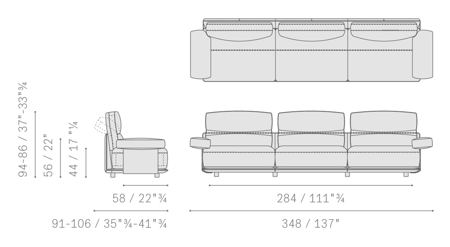 04 blisscape sofa 5PF00729000013 3pL BraccBasso
