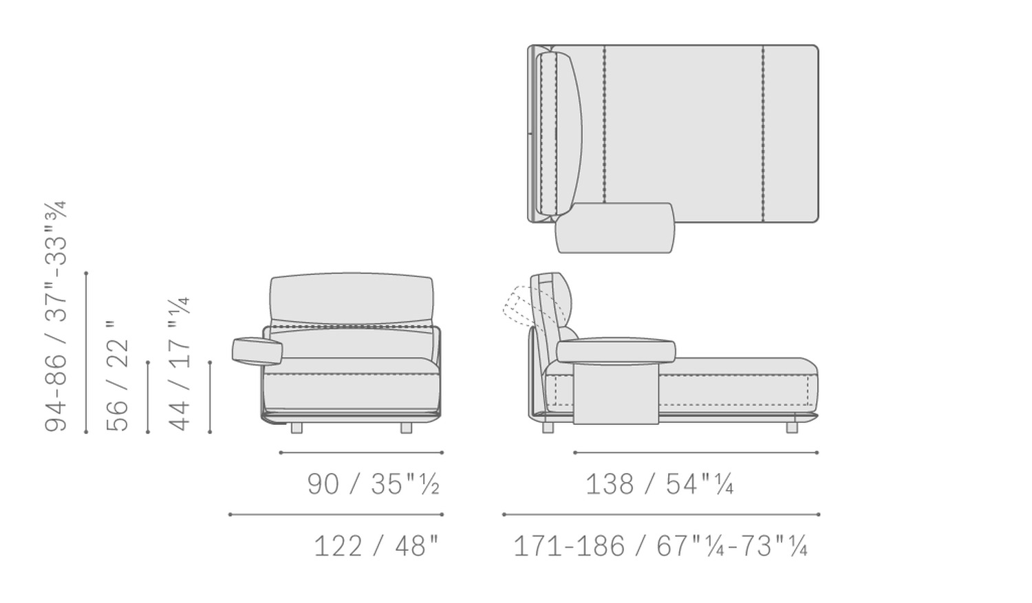 11 blisscape sofa 5PF0072900002 chaiseL C bracciolo 11 blisscape sofa 5PF0072900002 chaiseL C bracciolo