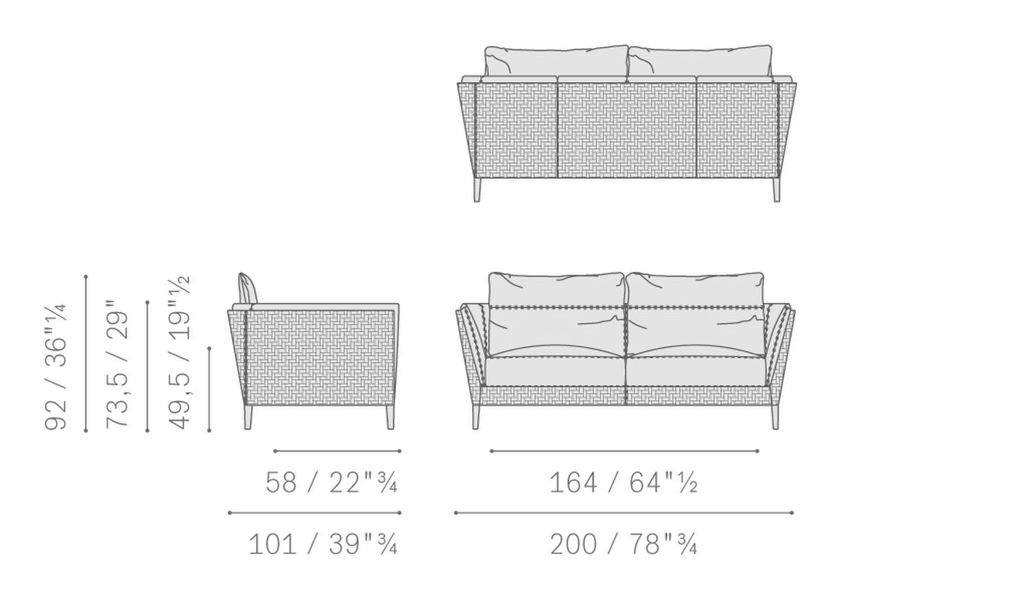 Stampa 04 bretagne gran comfort sofa 5701211 2p