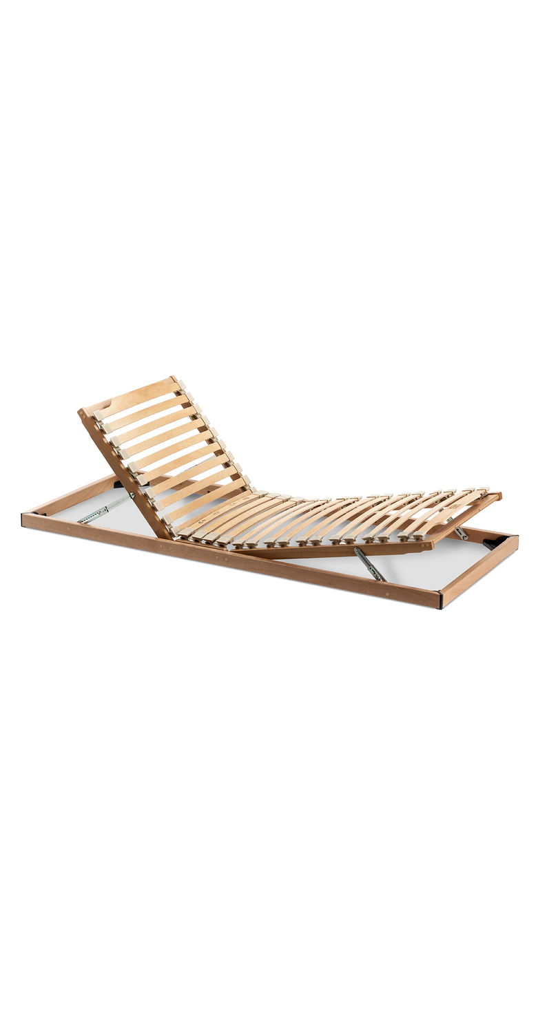 Brezza | Sommier Lit Brezza de Poltrona Frau, structure en bois et tête de lit rembourrée en Pelle Frau®, design italien pour la chambre.