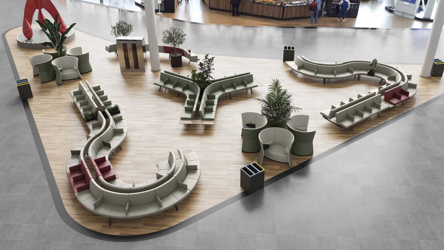 ポルトローナ・フラウ × ブリュッセル国際空港：現代的なデザインのハンドクラフト家具が、贅沢な待ち時間の体験を演出します。