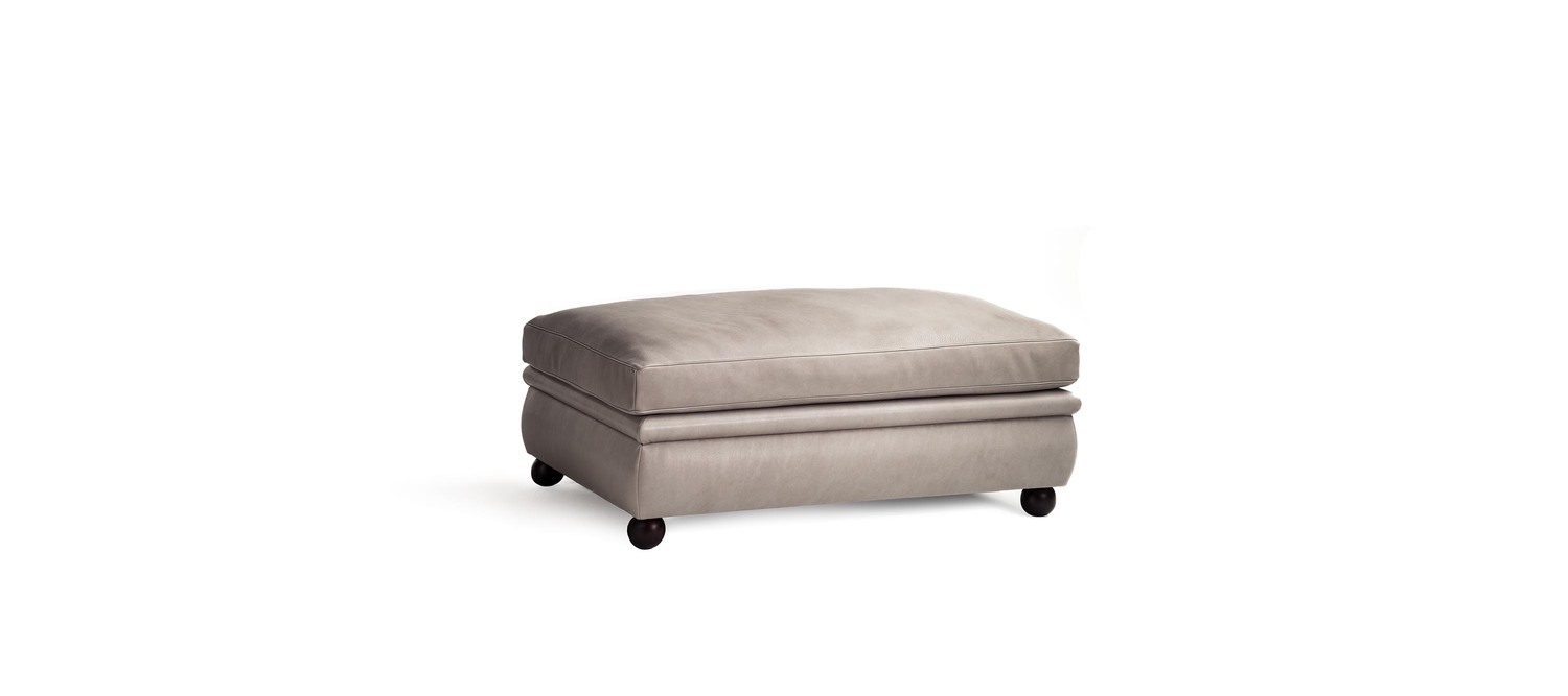Chester Line | Ottoman Chester Line ottoman by Poltrona Frau with Pelle Frau® leather, artisanal capitonné details, and solid beechwood frame, Italian luxury craftsmanship