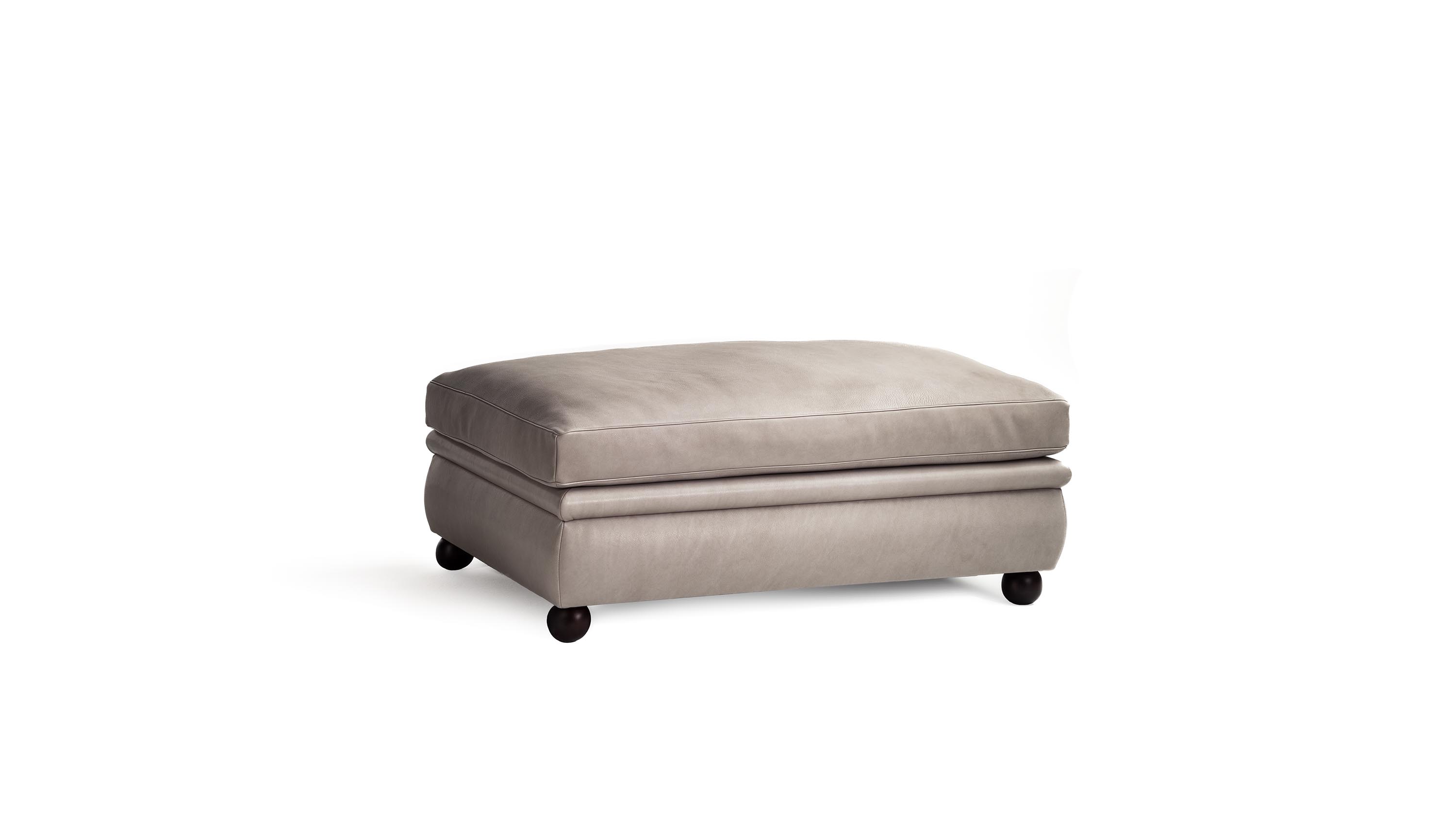 Chester Line Ottoman - Italian Design Pouf in Leather