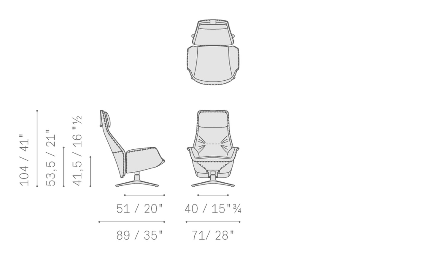 downtown lounge armchair 5PF0057500003 p b metallo