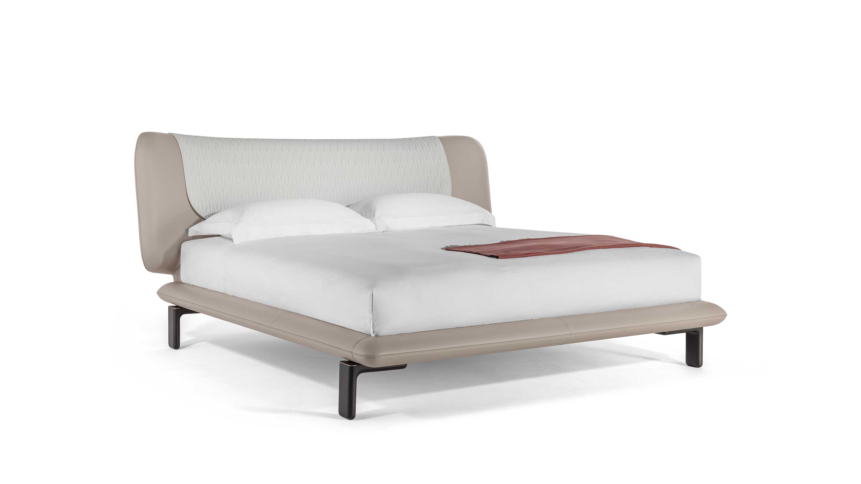 DUO Bed by Roberto Lazzeroni - Italian Leather Bed
