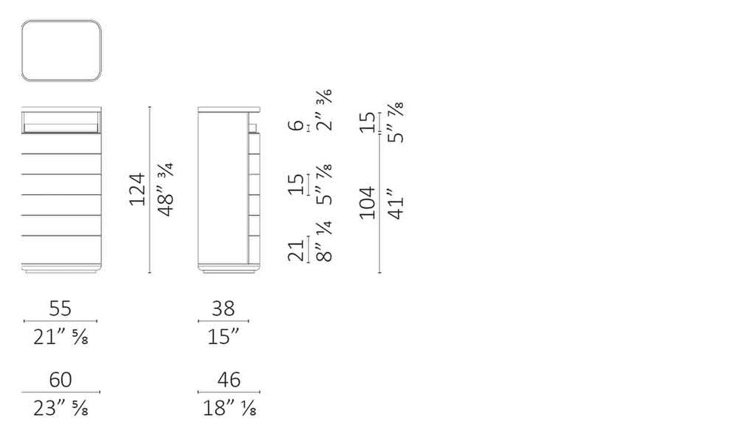 01 duo high drawer chest