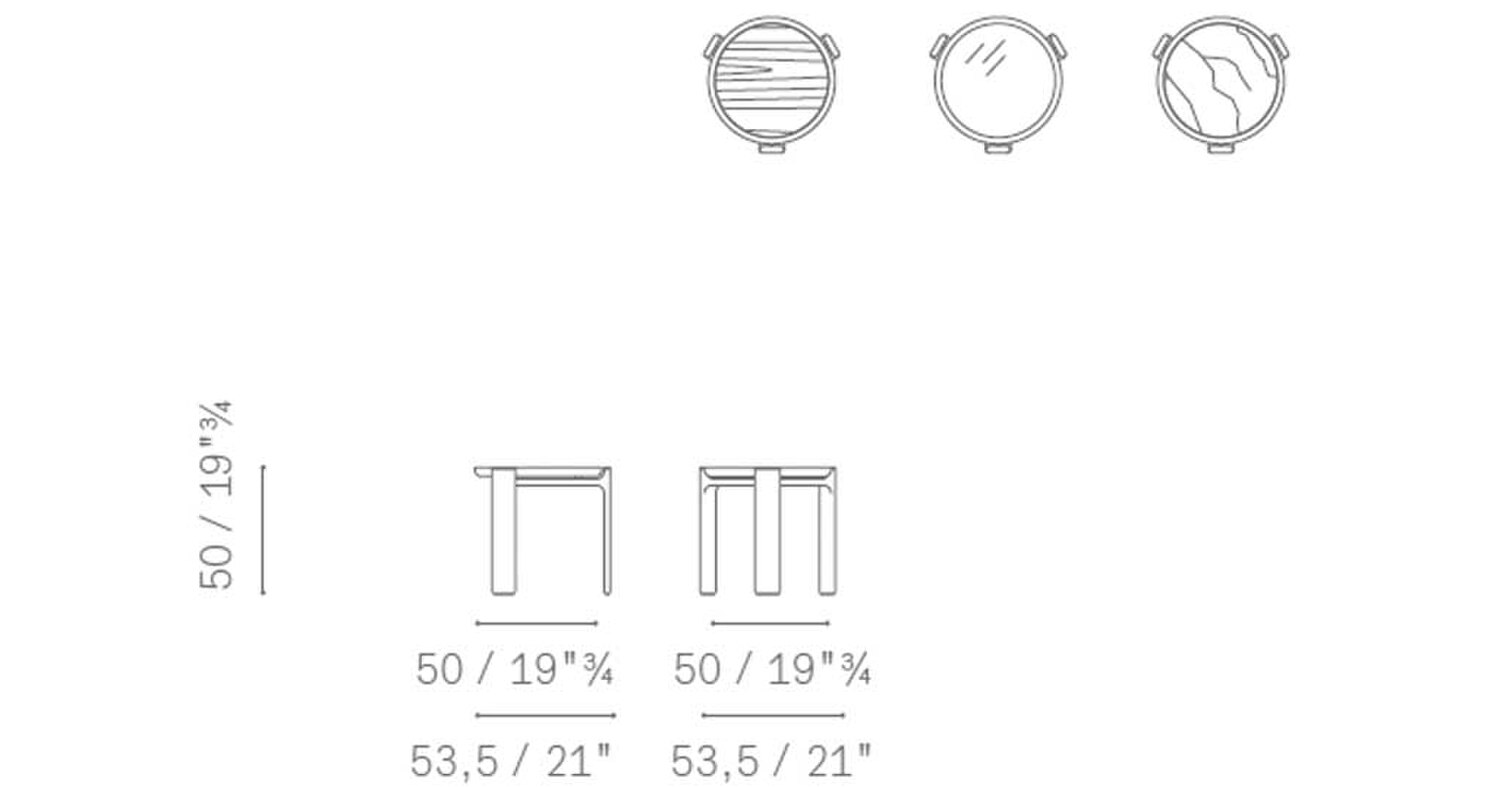 03 duo low table d53,5h50