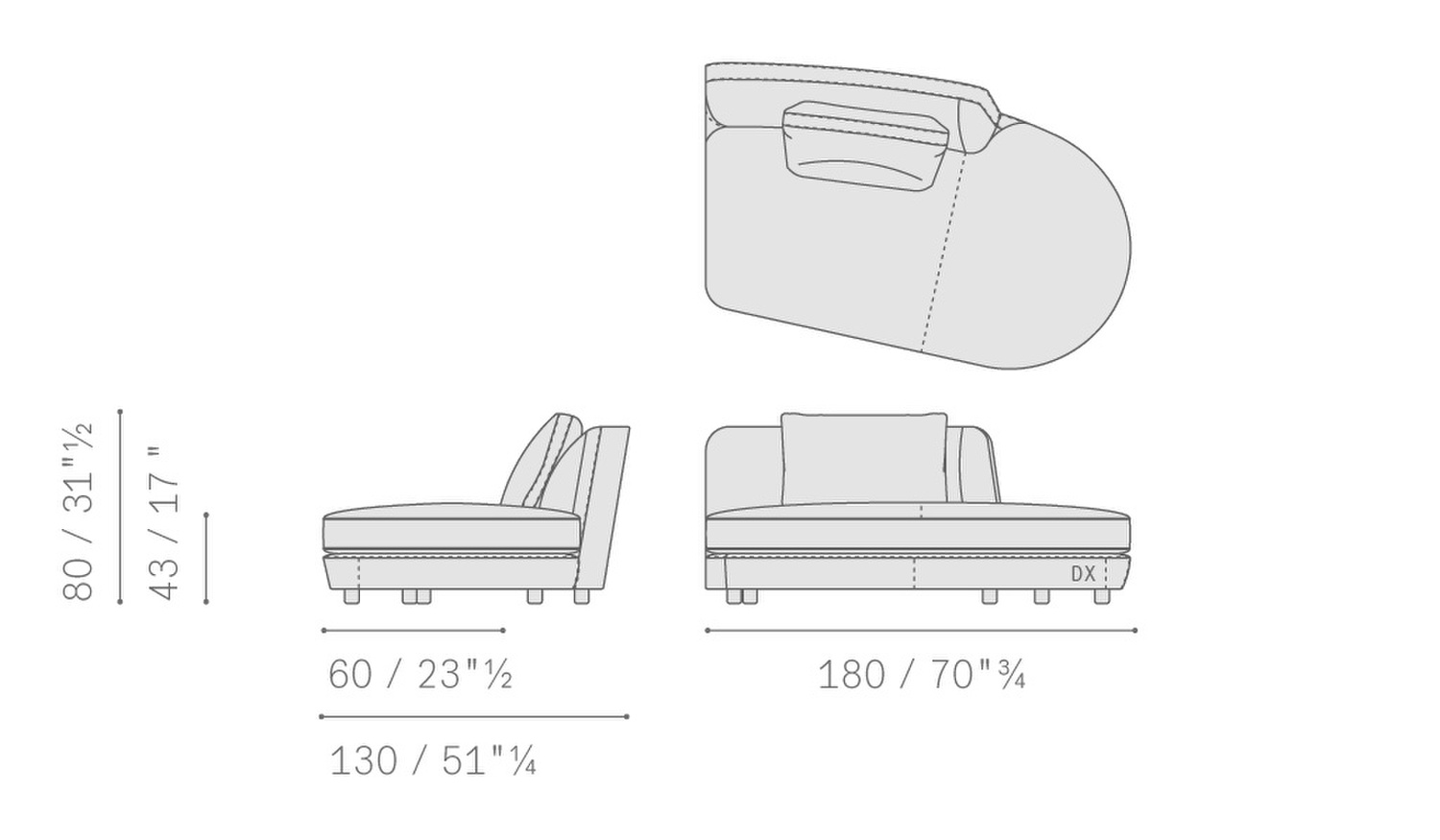 05 duo sofa sectional armchair with bench 5682253 dx