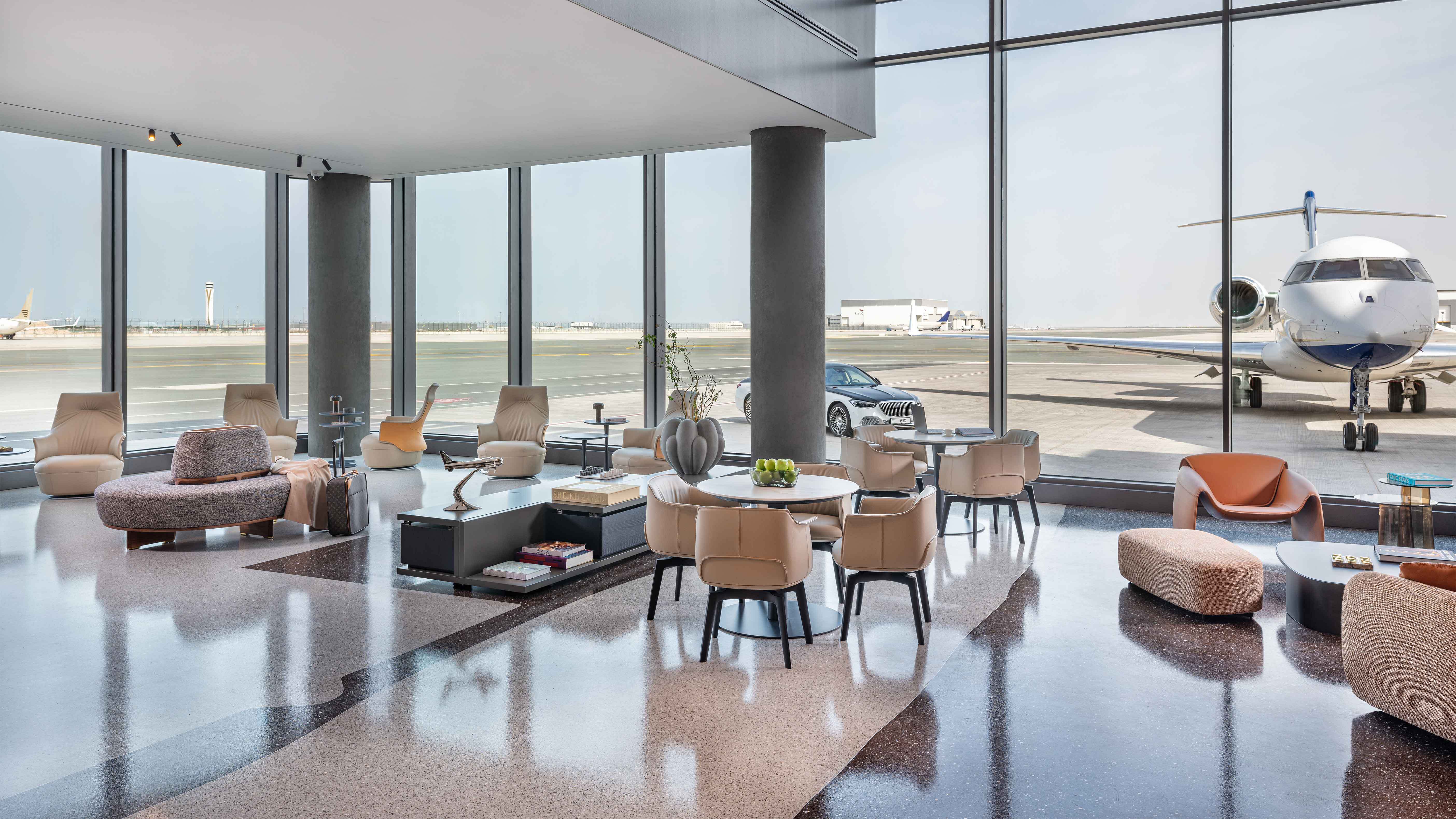 ExecuJet DWC VIP Terminal | Poltrona Frau Luxury Furnishings Dubai