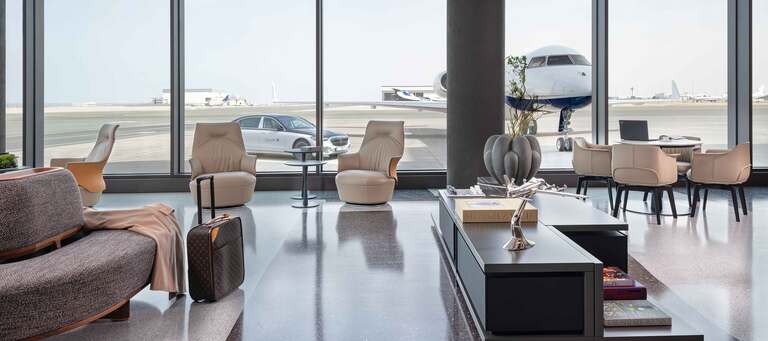 ExecuJet DWC VIP Terminal | Poltrona Frau Luxury Furnishings Dubai