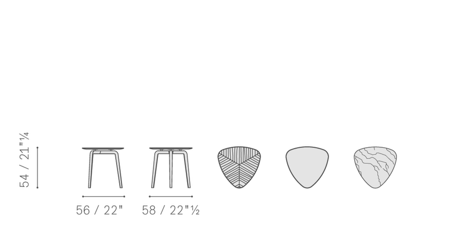 01 fiorile triangular small table 58x56 h54 5570606 01 fiorile triangular small table 58x56 h54 5570606