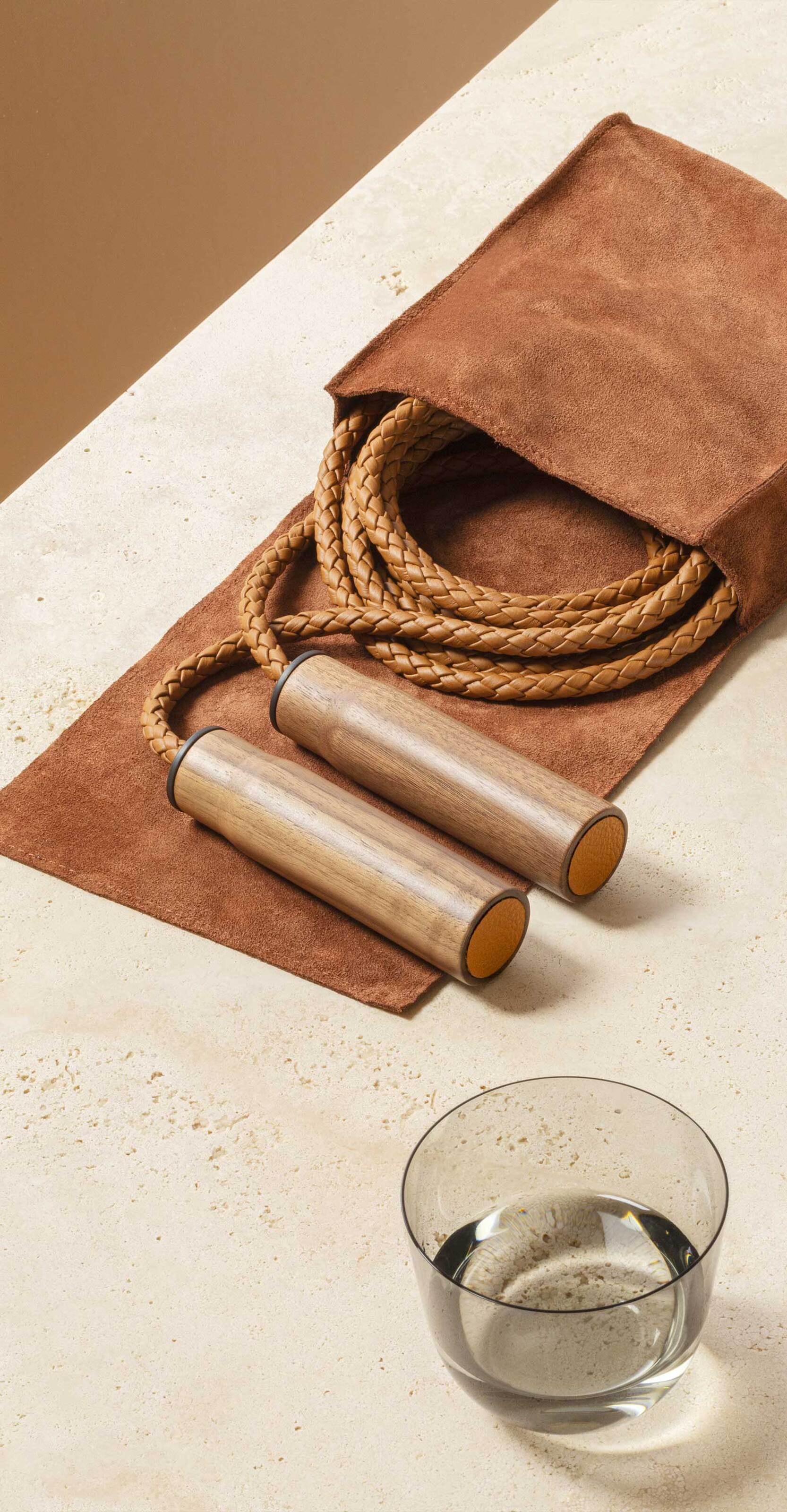Leather jump rope | Fitness collection