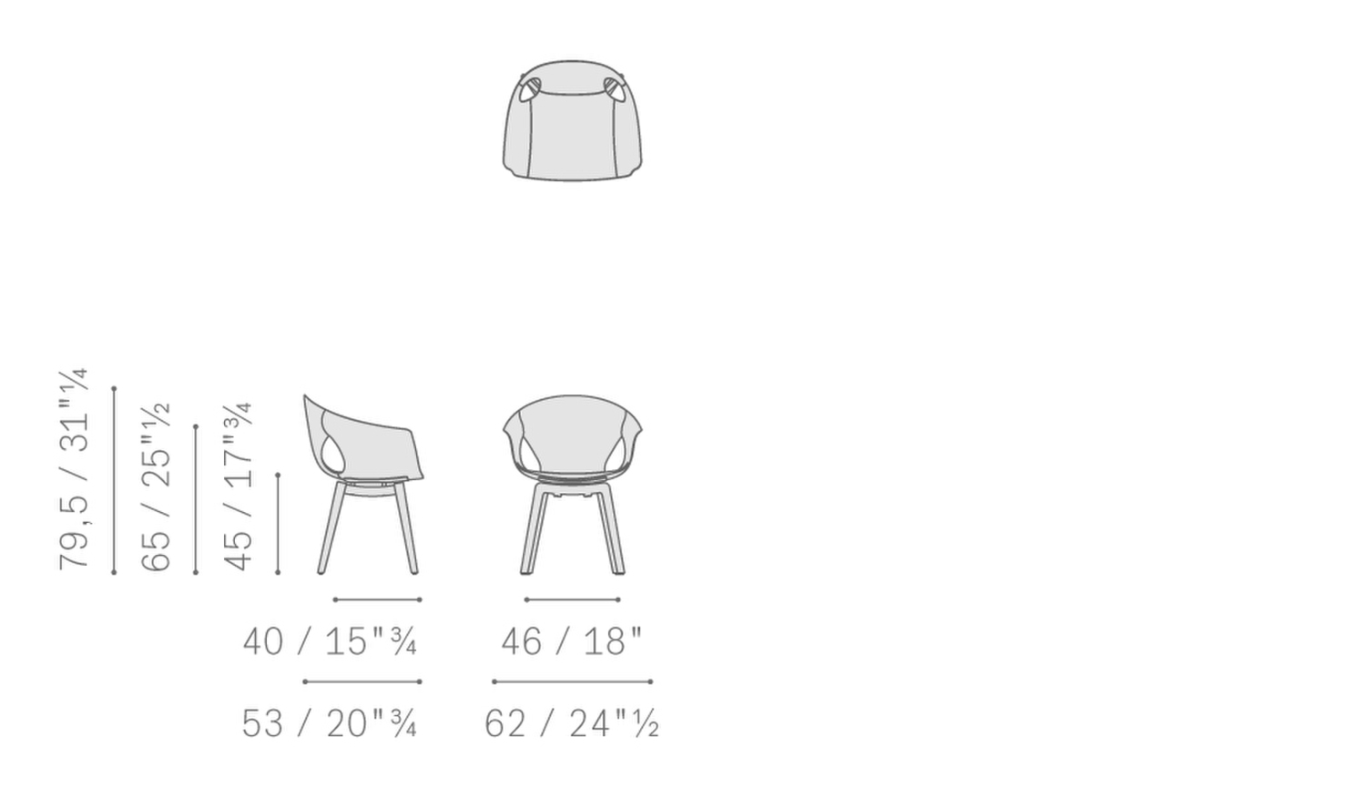 Stampa 01 ginger ale wood base small armchair 5542103