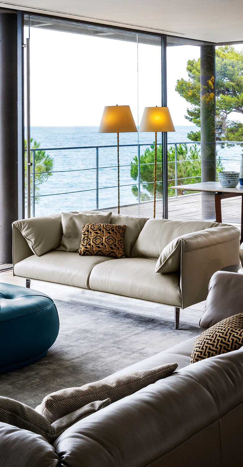 John-John | Sofa John John sofa by Poltrona Frau, with elegant design and Pelle Frau® upholstery.