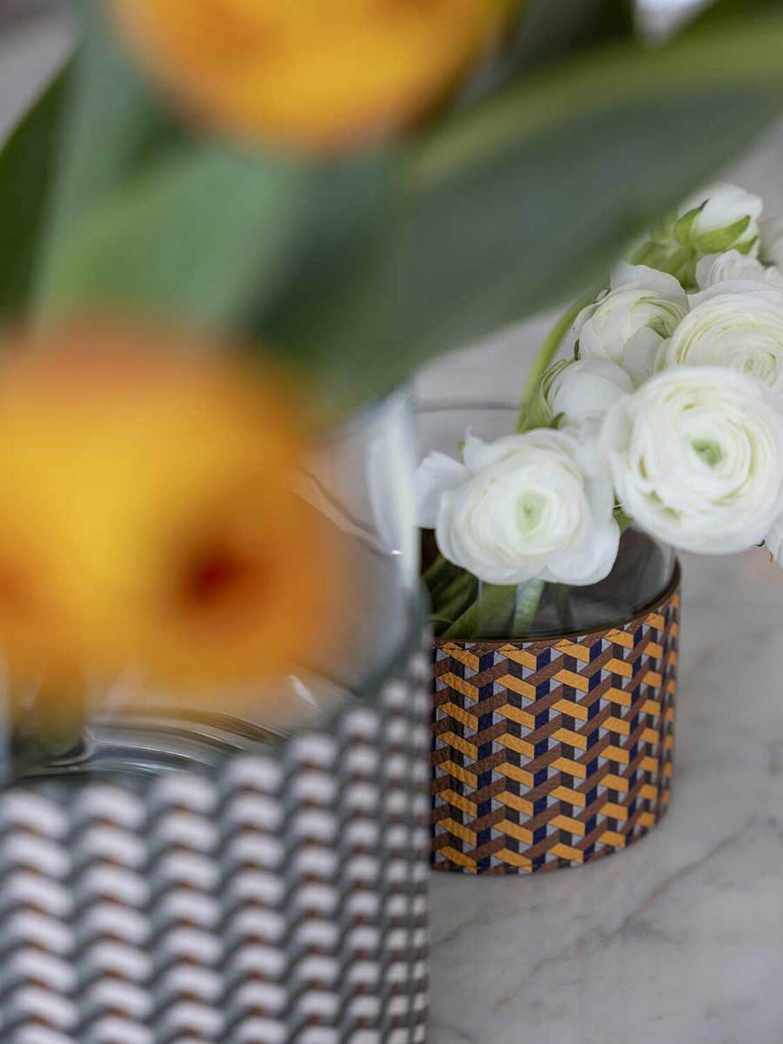 04 leather pot vase 04 leather pot vase