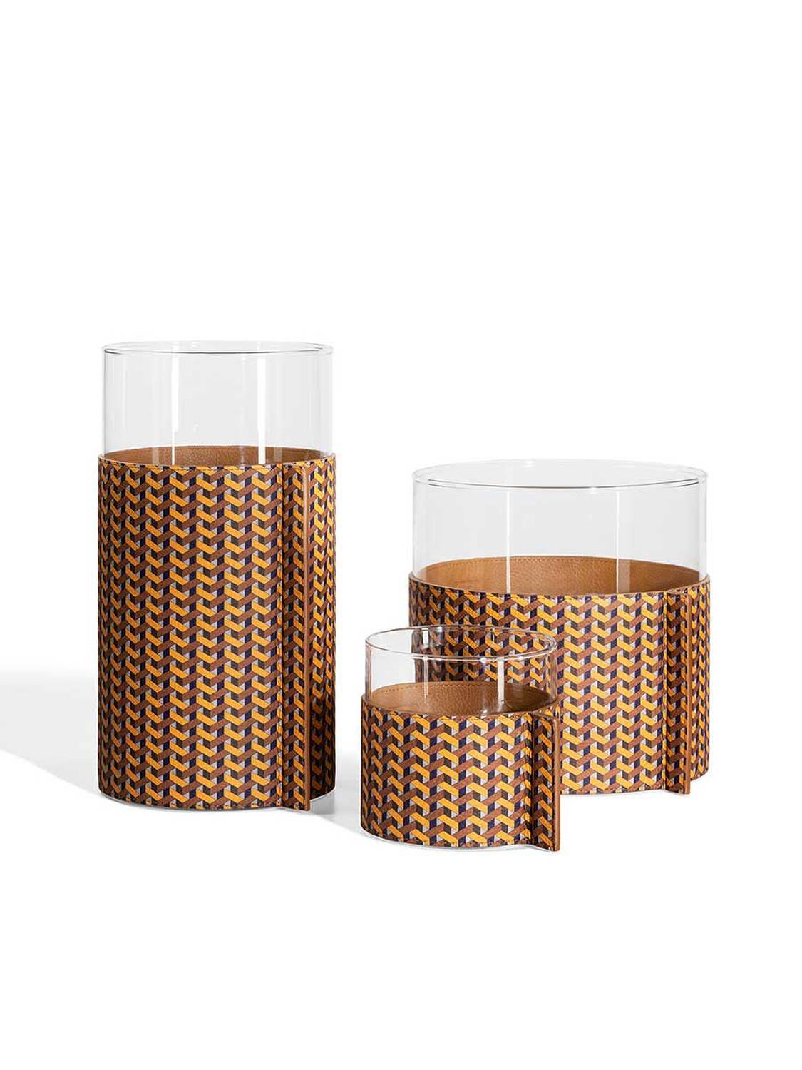 10 leather pot vase 10 leather pot vase