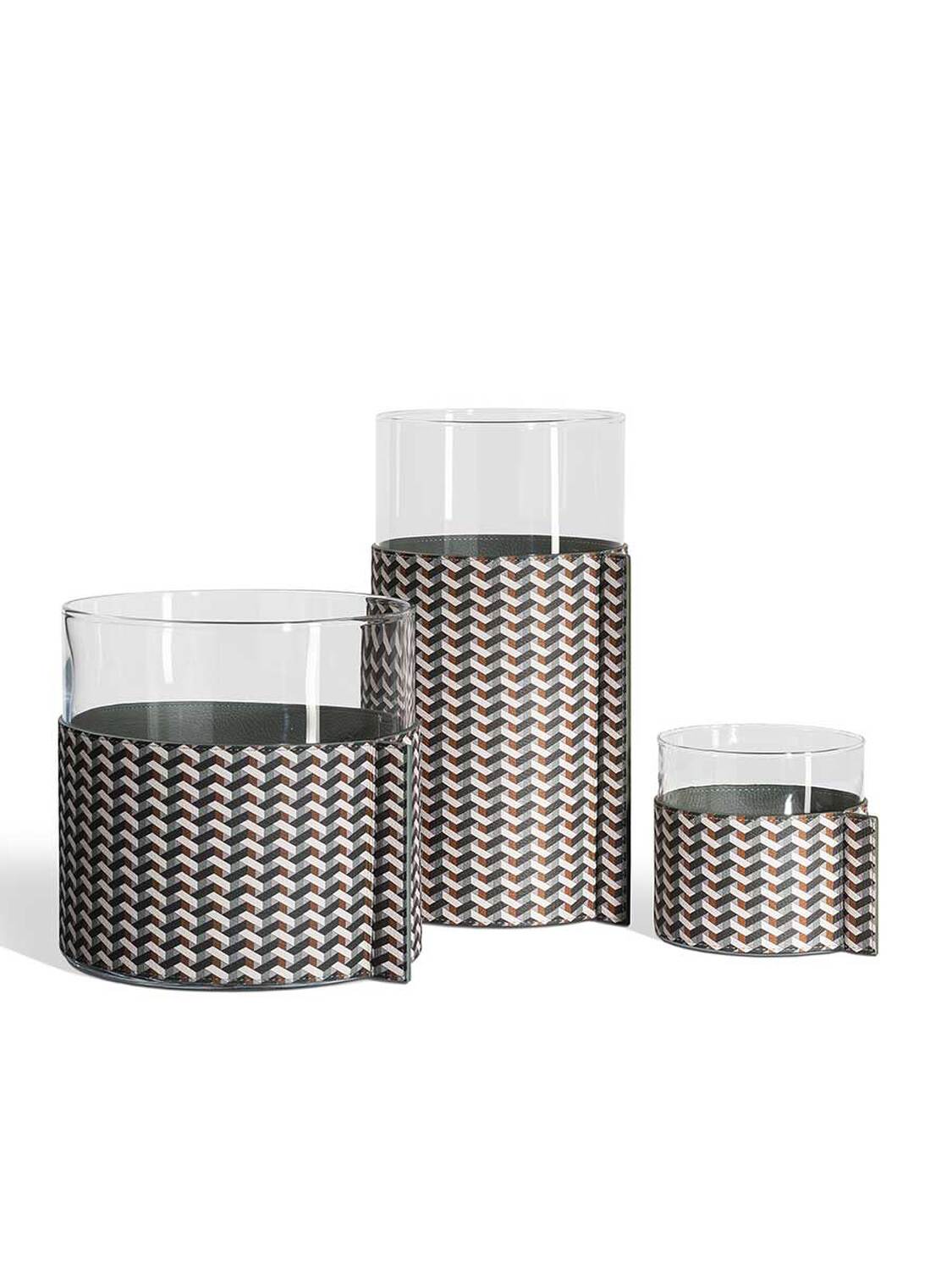 14 leather pot vase 14 leather pot vase