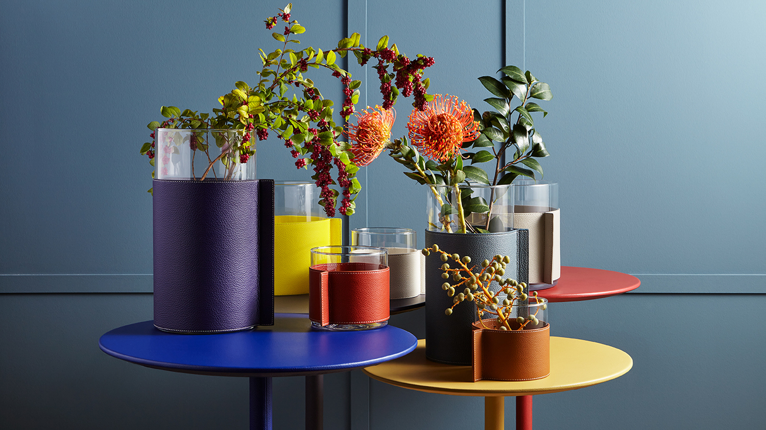 01 leather pot vase 01 leather pot vase