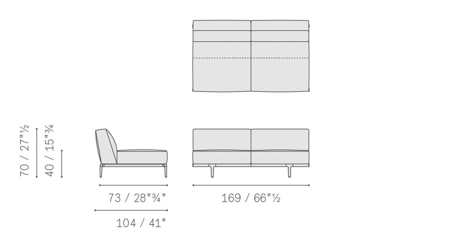 46 let it be 2 seater armless sofa 5614221 46 let it be 2 seater armless sofa 5614221