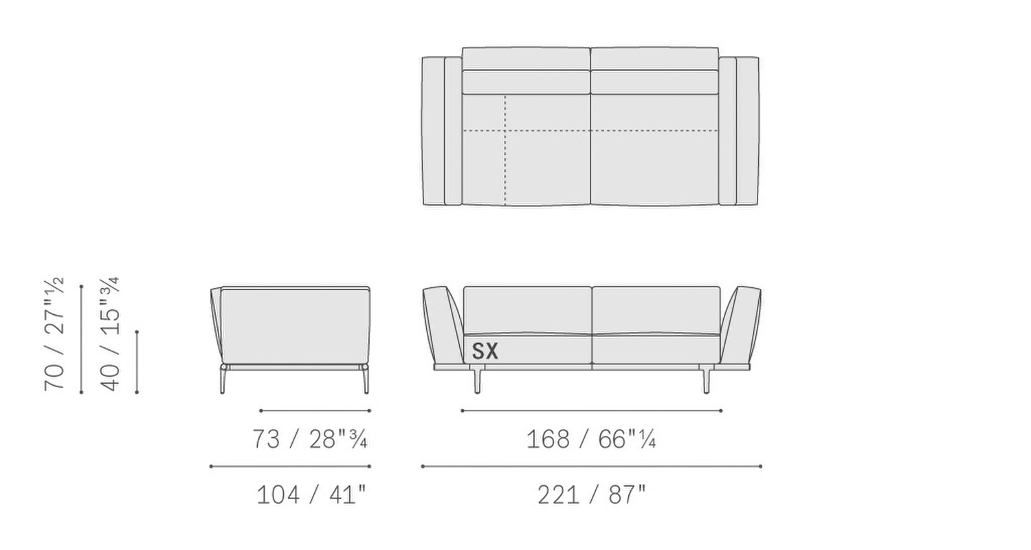 78 let it be corner 2 seater sofa high arm 5614201 78 let it be corner 2 seater sofa high arm 5614201