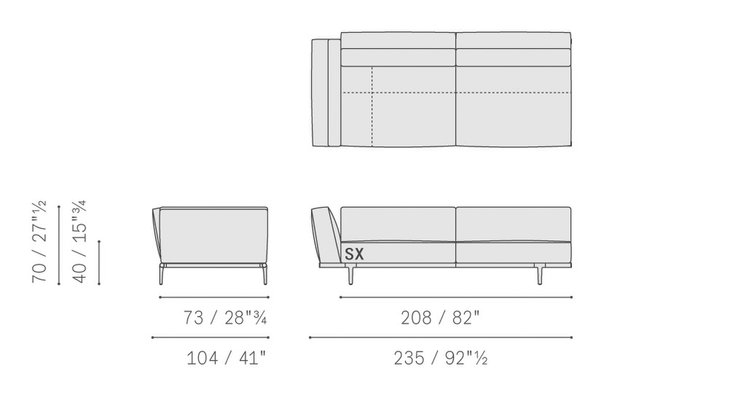 86 let it be corner large 2 seater sofa armless 5614271 86 let it be corner large 2 seater sofa armless 5614271