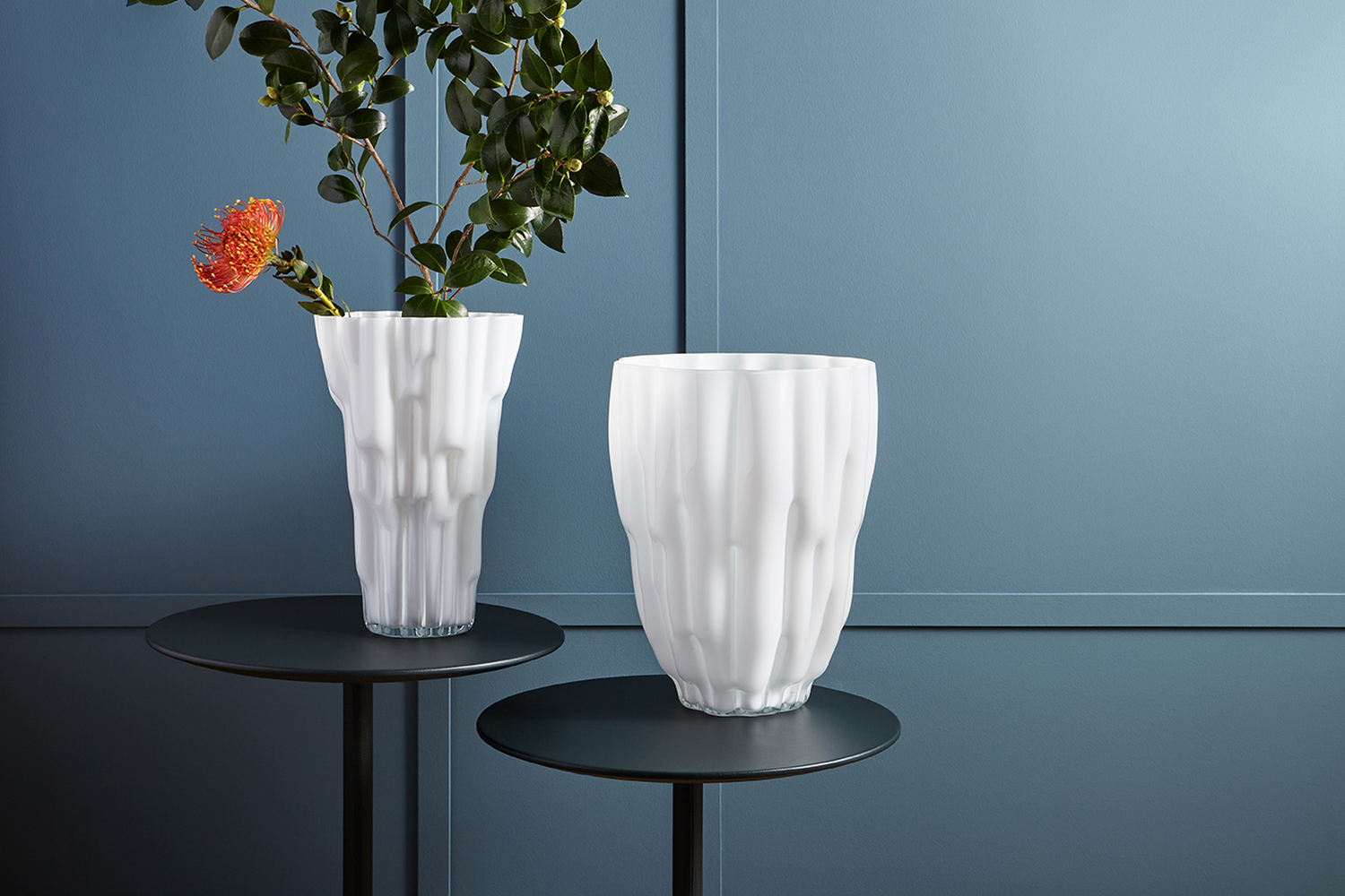 Marianne vase by Poltrona Frau, in ceramic with clean lines, sophisticated and contemporary style