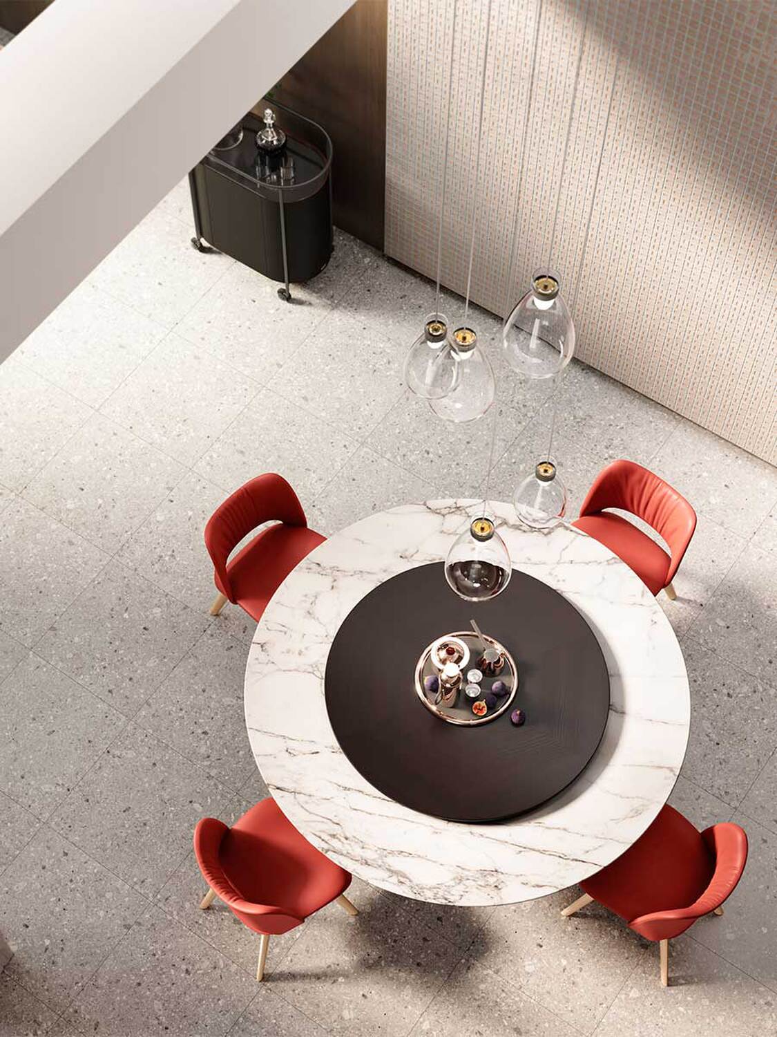 0007 mesa due table with lazy susan 0007 mesa due table with lazy susan