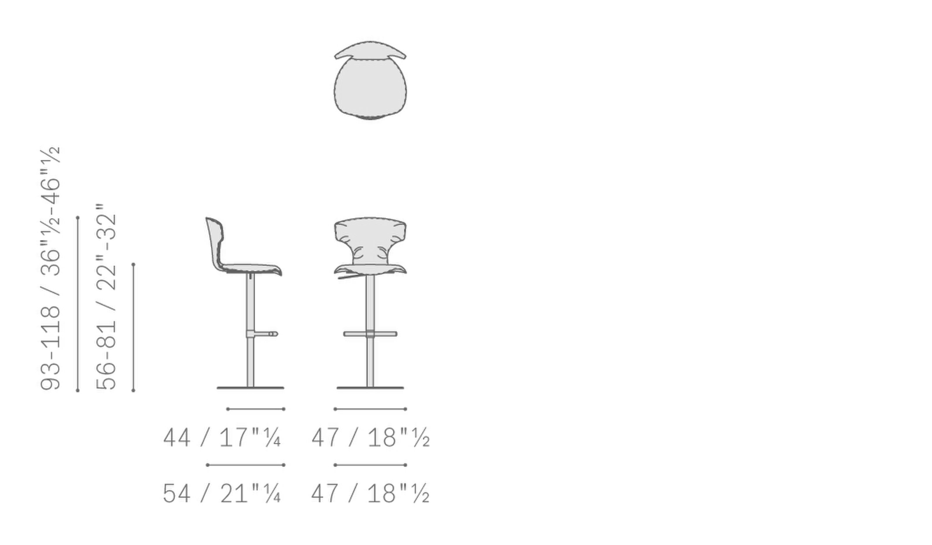 Montera Mas | Column base stool - Roberto Lazzeroni