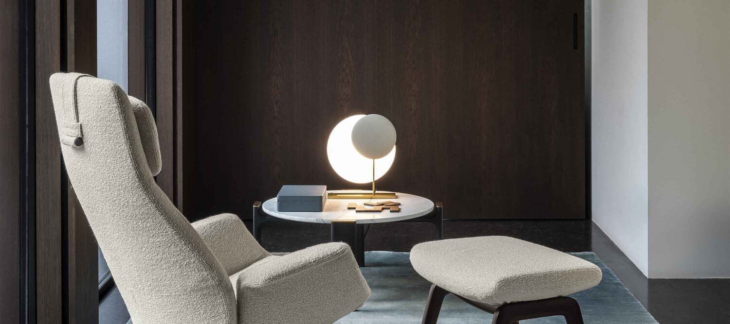 Moonbeam-Lampe von Poltrona Frau, inspiriert vom Mondlicht.