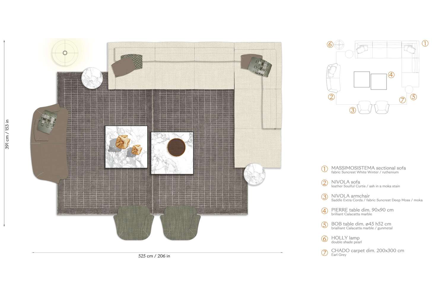 01 layout nivola 2 seater sofa