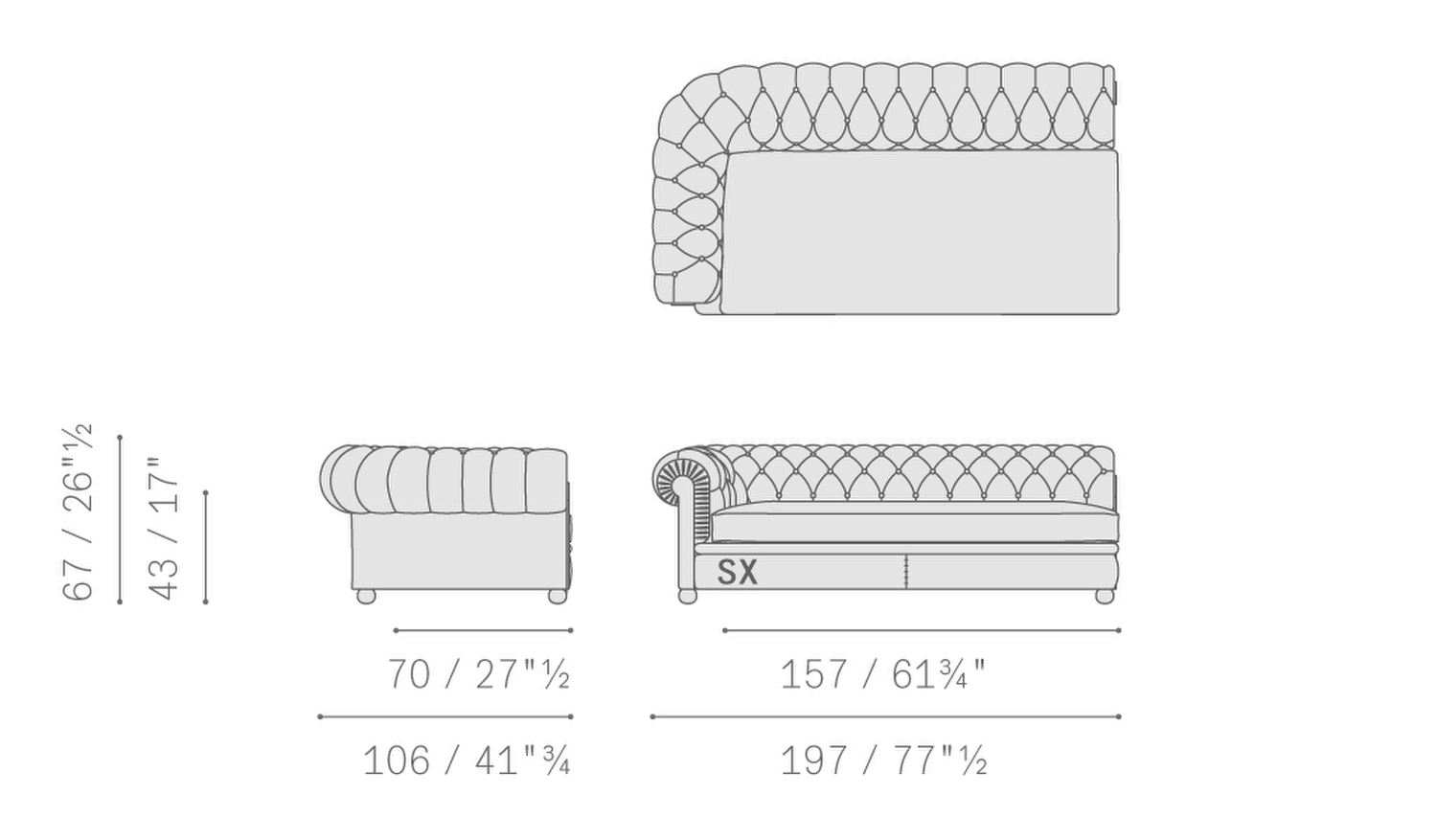 02 chester line sectional 2 seater sofas 1 arm 5617221 02 chester line sectional 2 seater sofas 1 arm 5617221