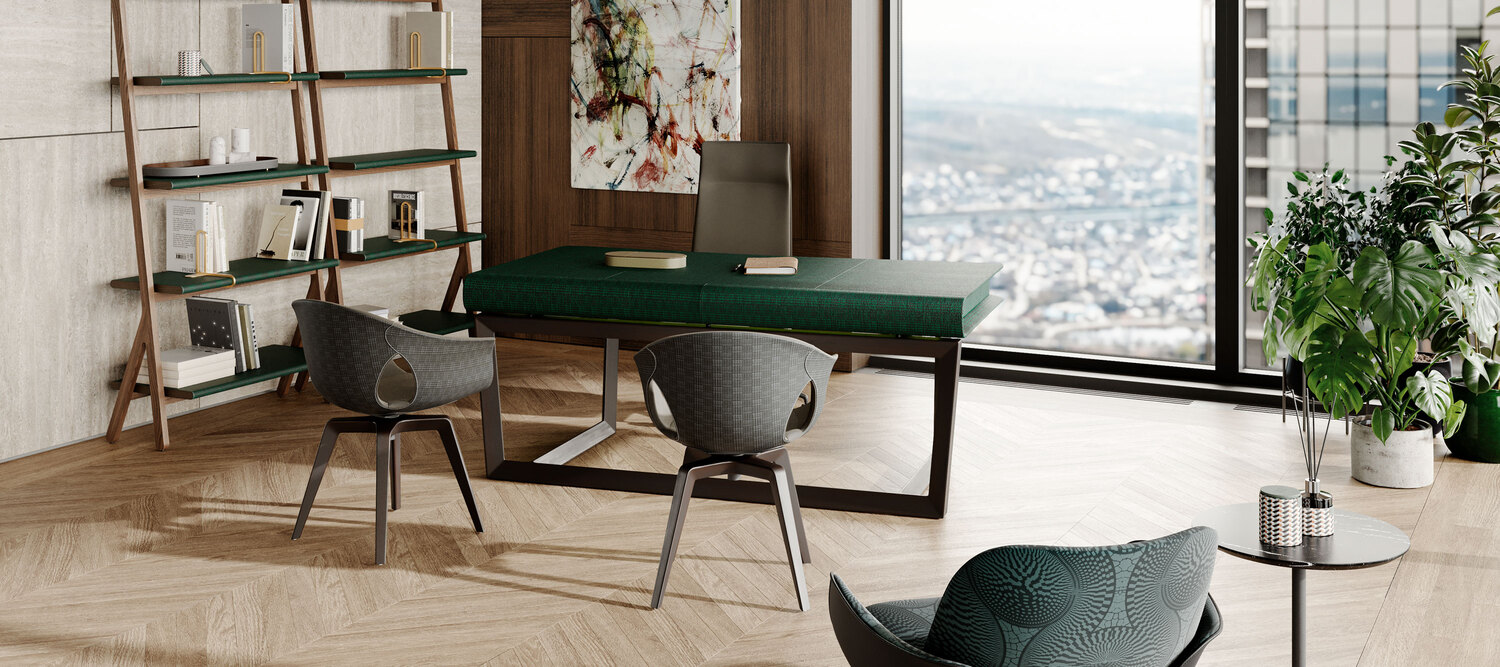 Ozwald Boateng x Poltrona Frau | Ginger Ale 小扶手椅 Ginger Ale OB–X PF小扶手椅,多色Pelle Frau® Kenté外殼與Colorsphere內襯,義大利奢華設計與卓越工藝