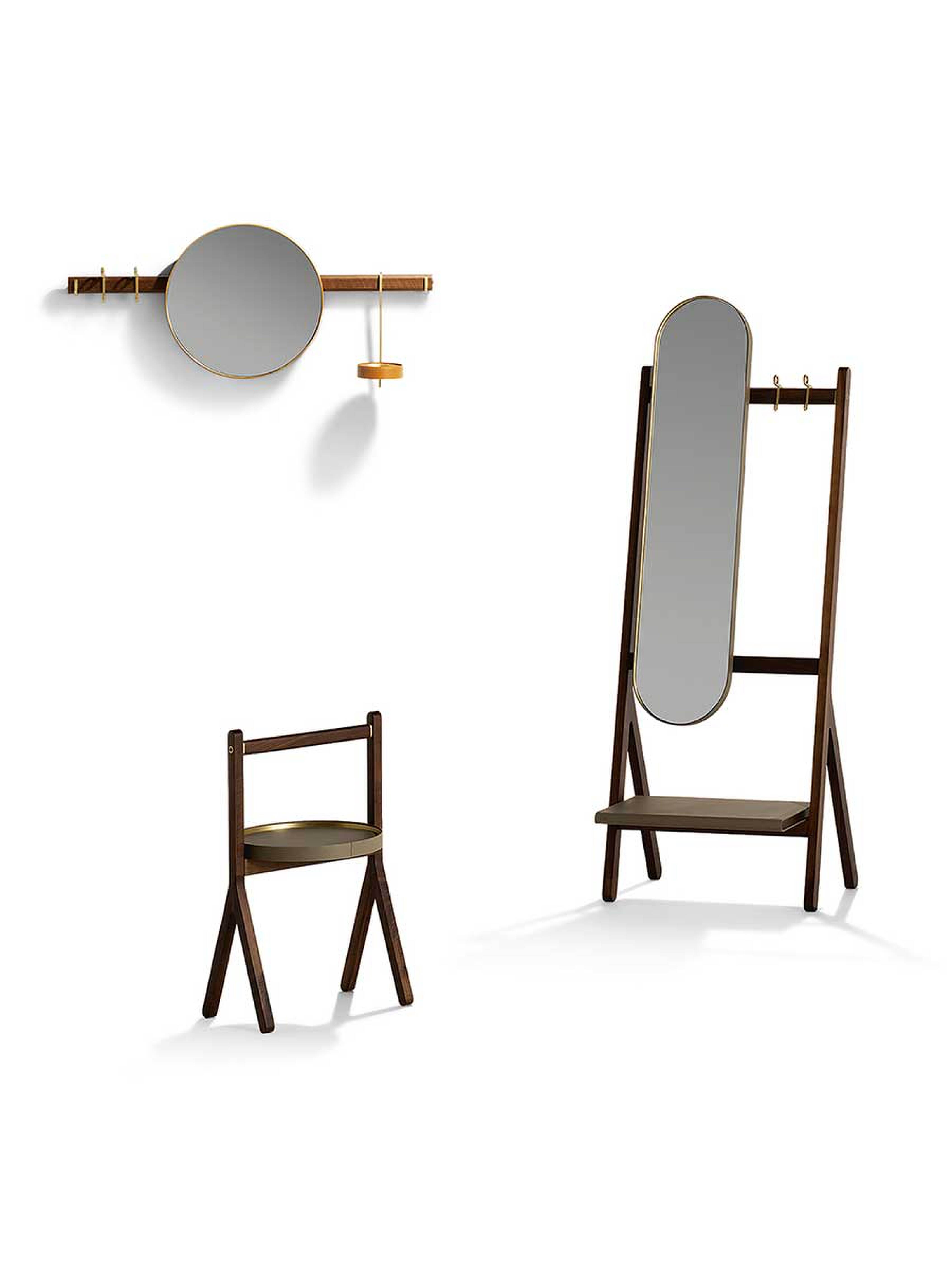 Ren | Standing mirror with hangers Ren | Standing mirror with hangers