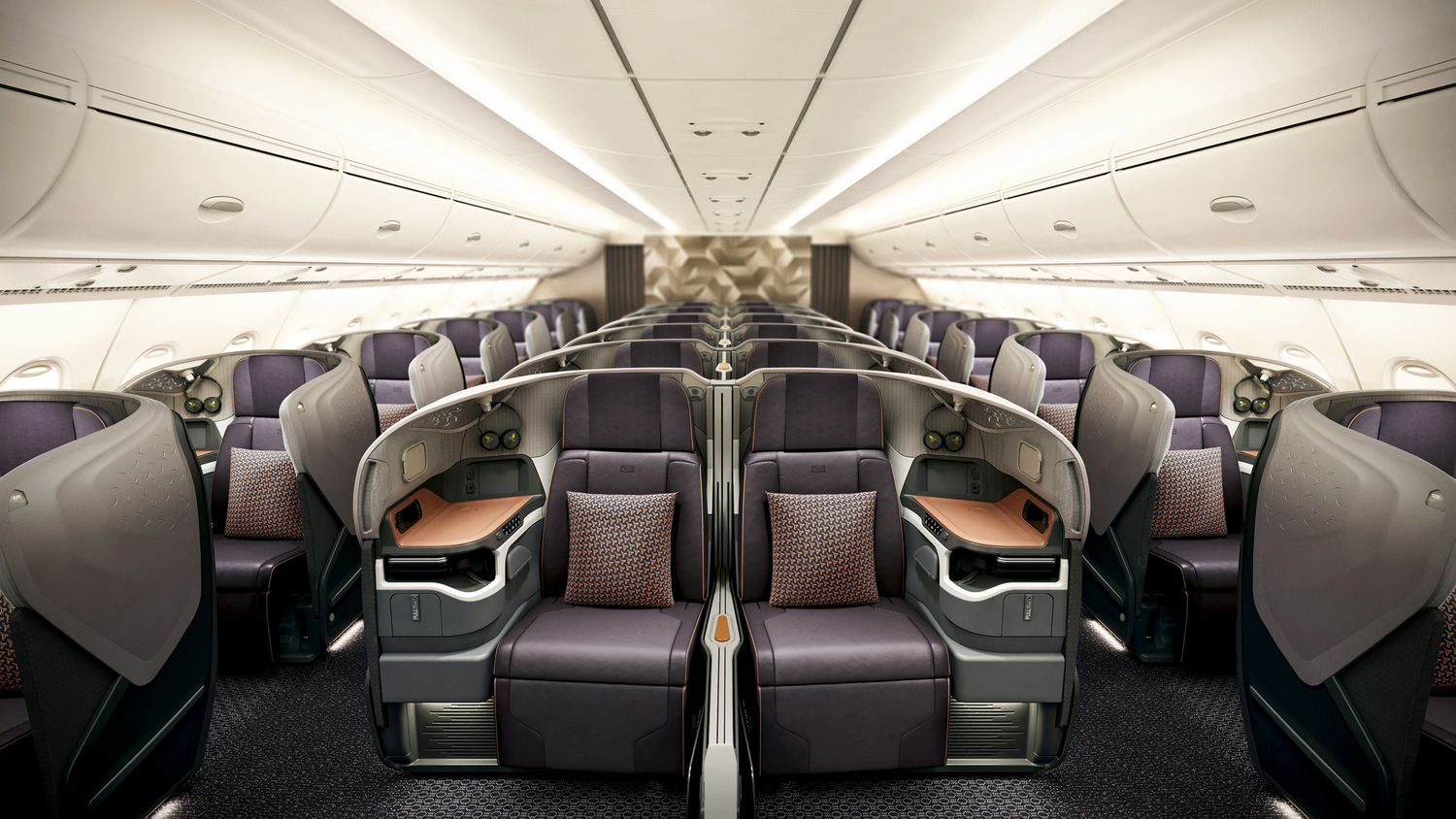 Singapore Airlines A380 Singapore Airlines A380 von Poltrona Frau: maßgeschneidertes Design, edle Materialien und Sitze, die Komfort und Raffinesse vereinen.