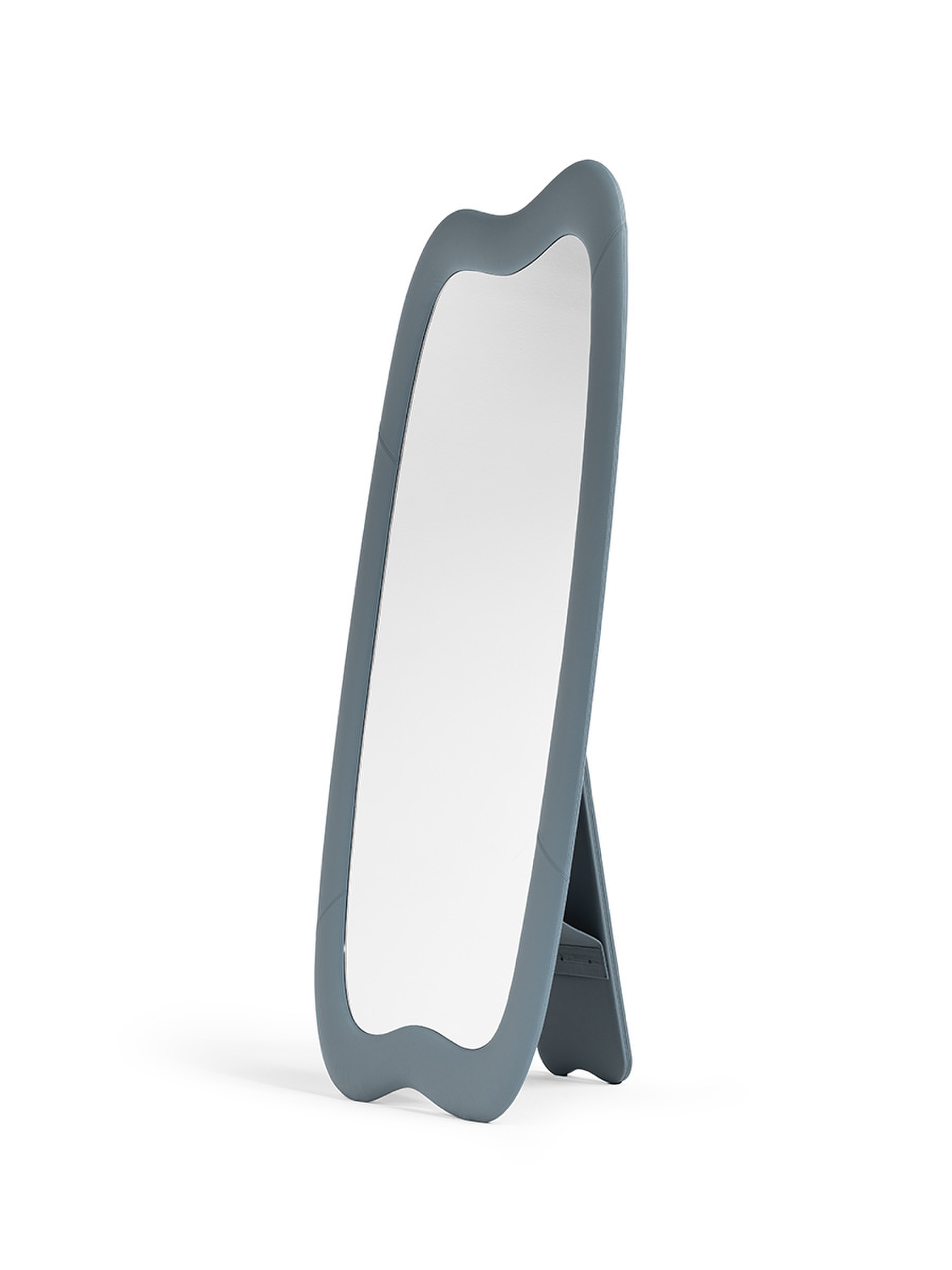 Squash, full-length mirror upholstered in leather - Faye Squash, full-length mirror upholstered in leather - Faye