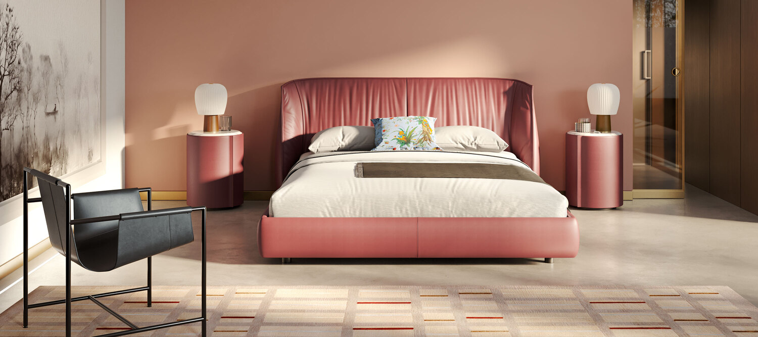 ポルトローナ・フラウのStock n Rollナイトスタンド。キャスター付きで現代的なデザインです。