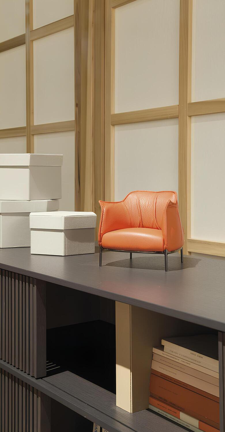 Gli Oggetti | The Miniatures Le Miniature by Poltrona Frau, 1:5 scale models of iconic seats covered in Pelle Frau® leather, Italian luxury craftsmanship and design excellence