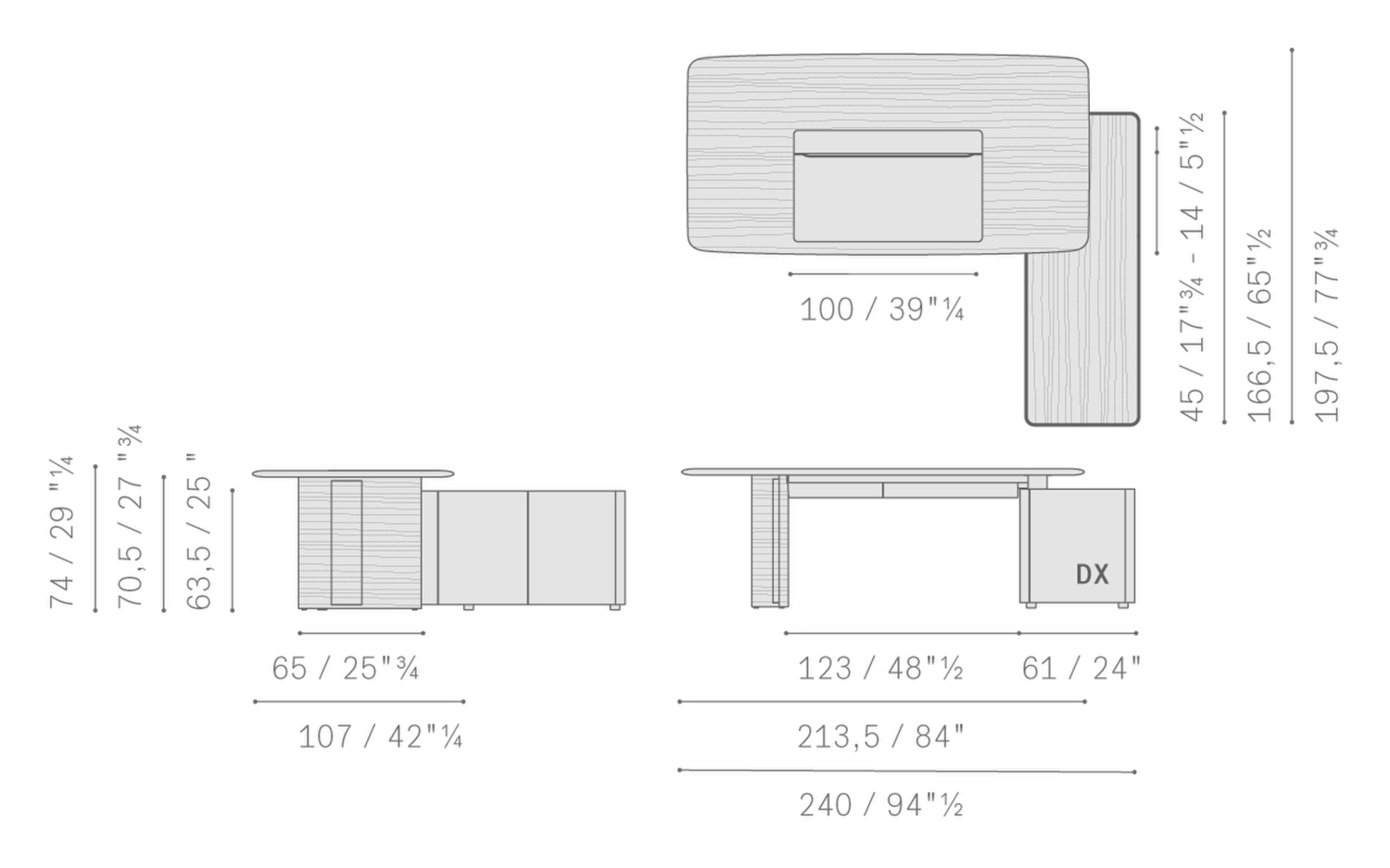 33 trust regular desk 214x107 with storage unit dx sx k configuration 5644711 33 trust regular desk 214x107 with storage unit dx sx k configuration 5644711