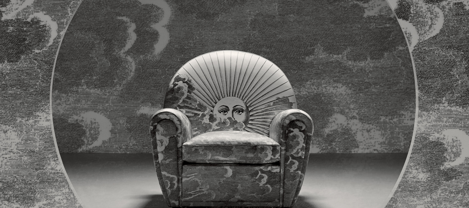 Vanity Fair XC Imagine Edition | Sessel Vanity Fair XC Imagine Edition Fornasetti-Sessel von Poltrona Frau, ikonisches Design und künstlerische Details