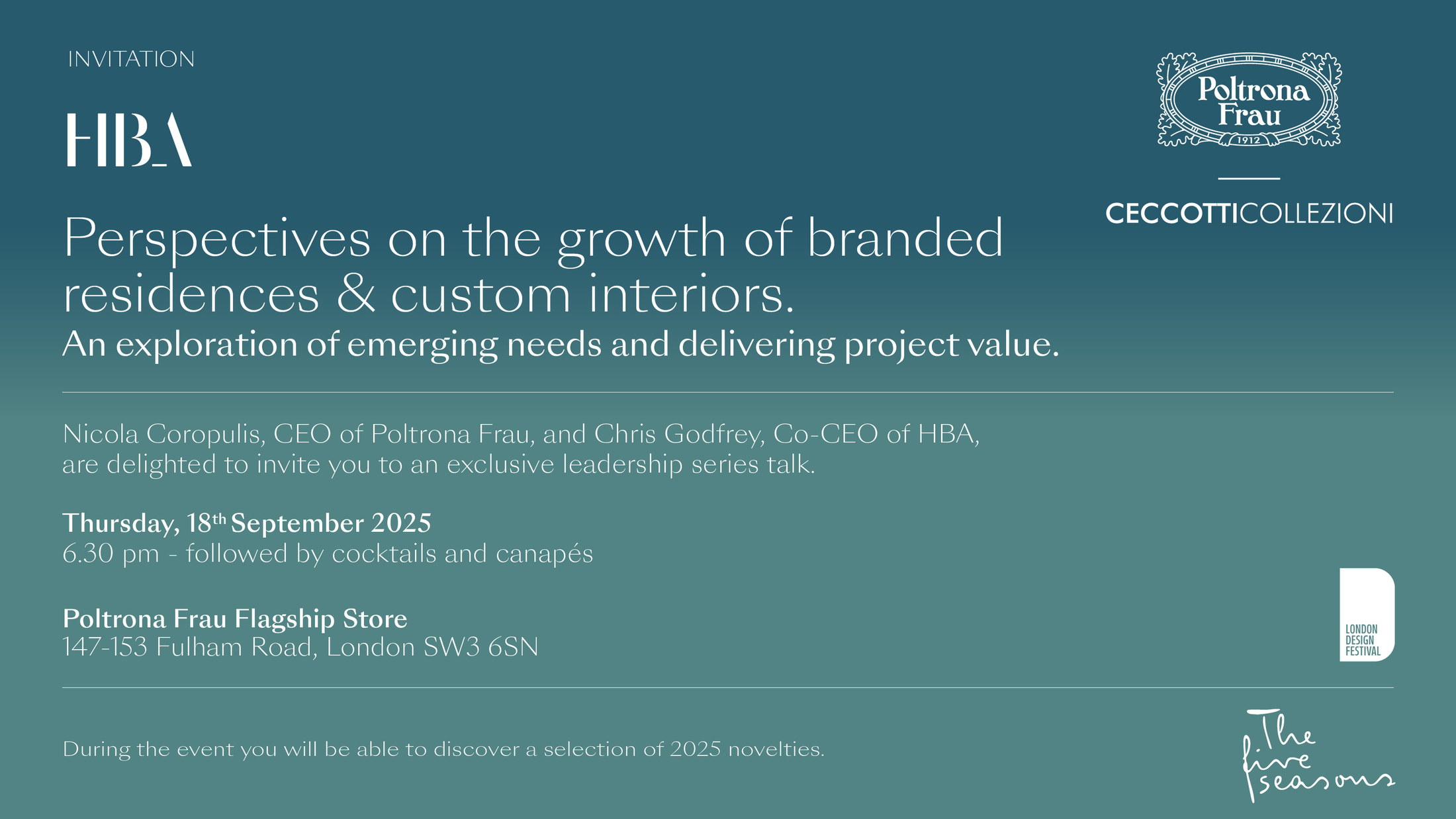 Poltrona Frau presents the 2025 Collection in London and hosts a talk ...