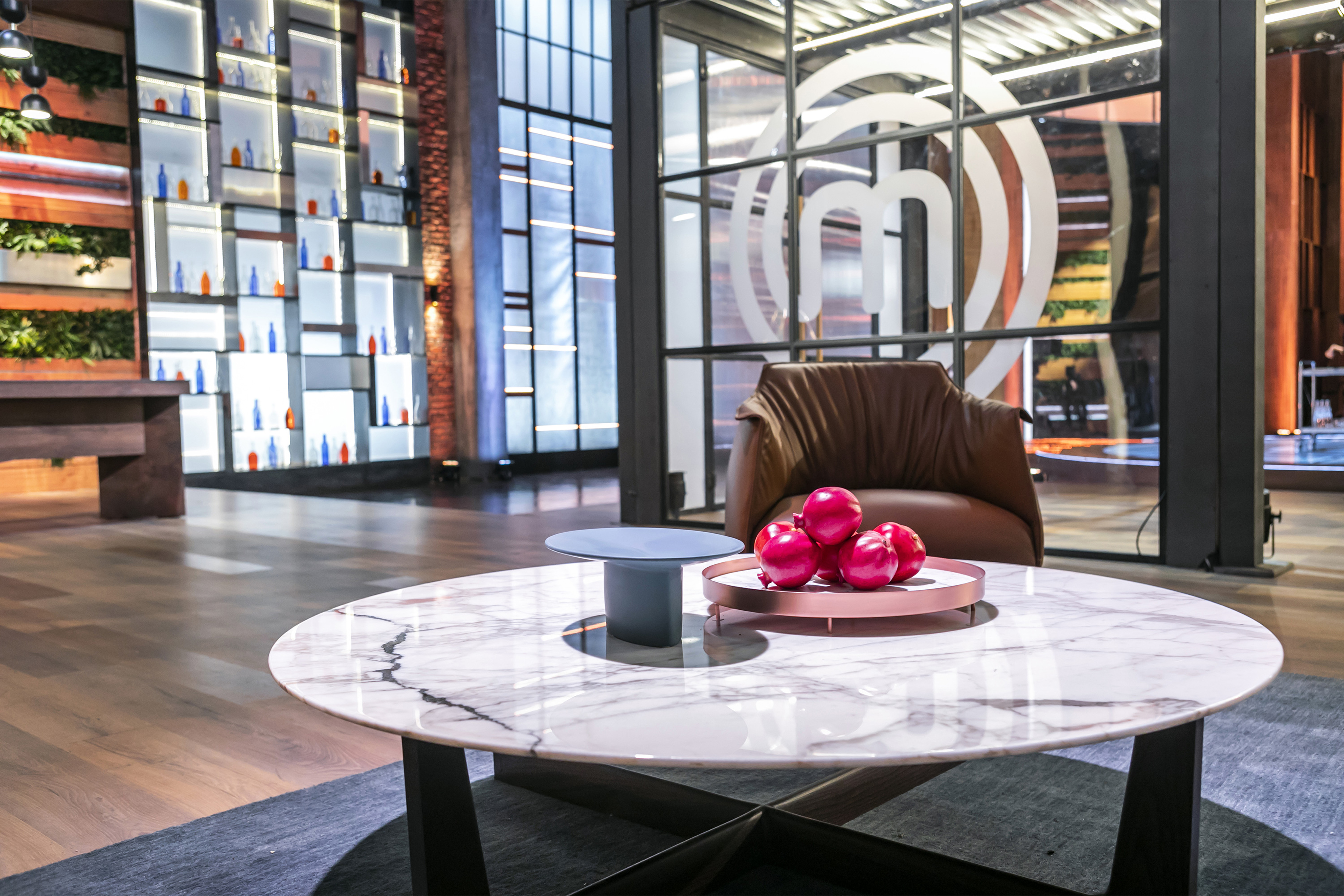 A touch of design on the set of Masterchef Italy
