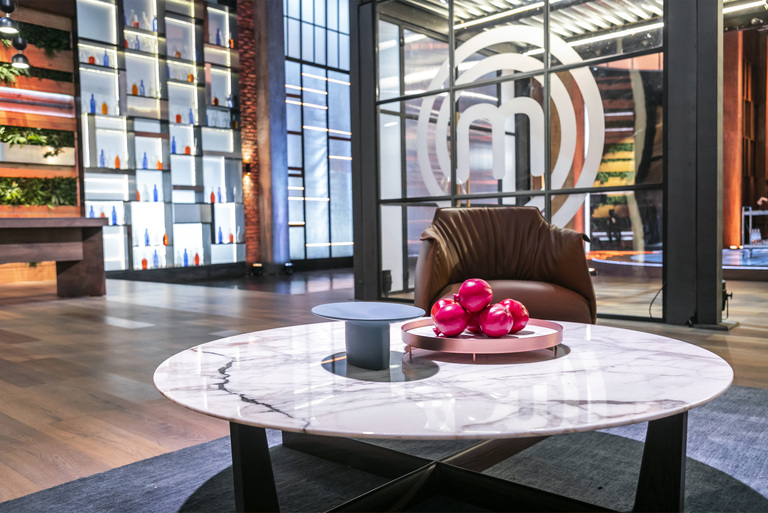 A touch of design on the set of Masterchef Italy